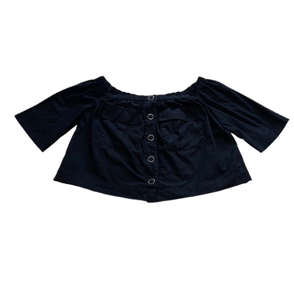 Free People Head Over Heels Cropped Top With Buttons - Size XS - Picture 2 of 10